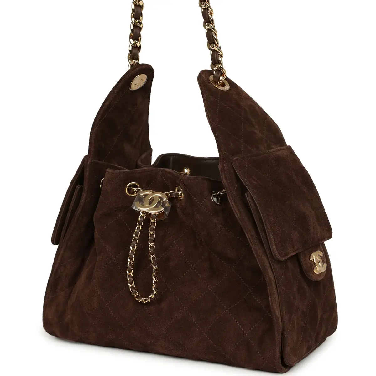 Chanel Chanel Small 25 Hobo Bag Dark Brown Suede Gold Hardware | Thumbnail 5 Chanel Chanel Small 25 Hobo Bag Dark Brown Suede Gold Hardware | Thumbnail 5