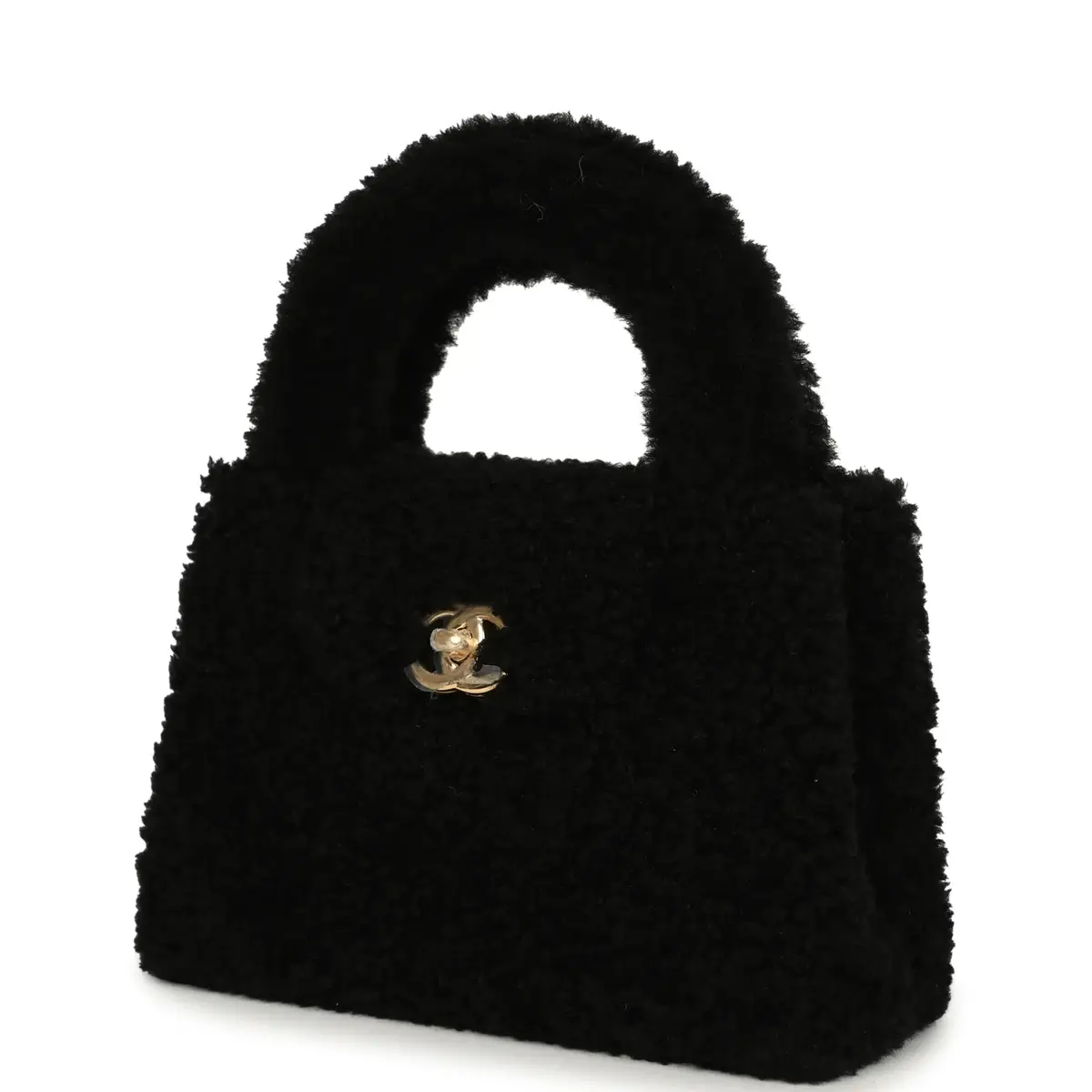 Chanel Chanel Small Kelly Shopper Black Shearling Gold Hardware | Thumbnail 5 Chanel Chanel Small Kelly Shopper Black Shearling Gold Hardware | Thumbnail 5