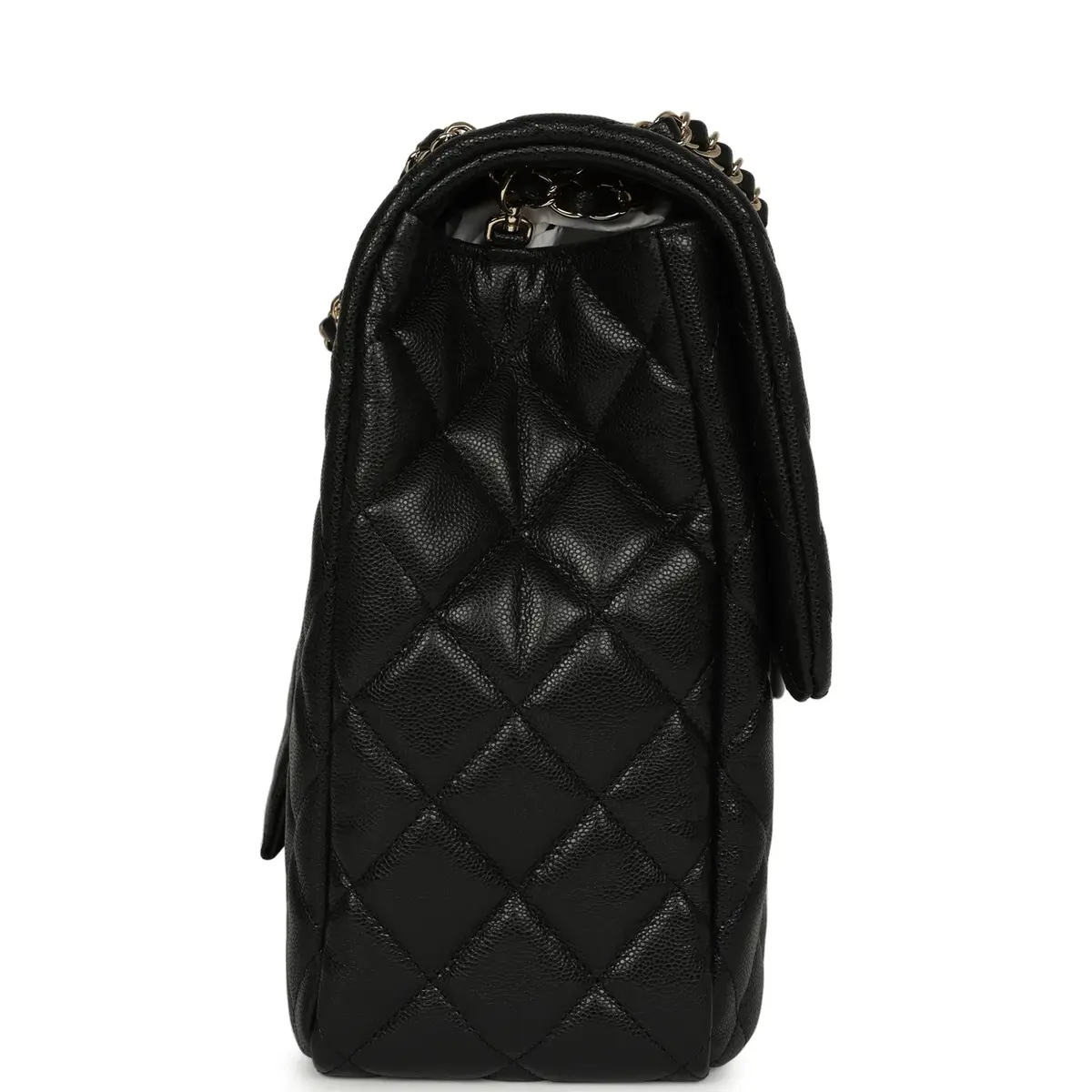 Chanel Chanel XXL Classic Single Flap Bag Black Shiny Caviar Light Gold Hardware | Thumbnail 3 Chanel Chanel XXL Classic Single Flap Bag Black Shiny Caviar Light Gold Hardware | Thumbnail 3