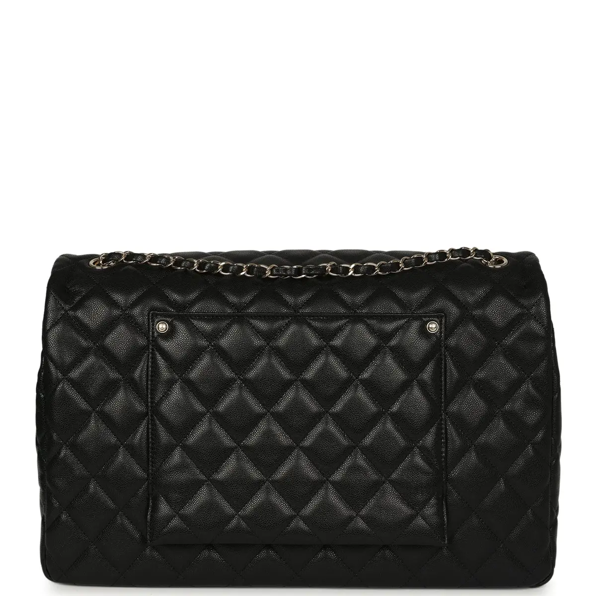 Chanel Chanel XXL Classic Single Flap Bag Black Shiny Caviar Light Gold Hardware | Thumbnail 4 Chanel Chanel XXL Classic Single Flap Bag Black Shiny Caviar Light Gold Hardware | Thumbnail 4