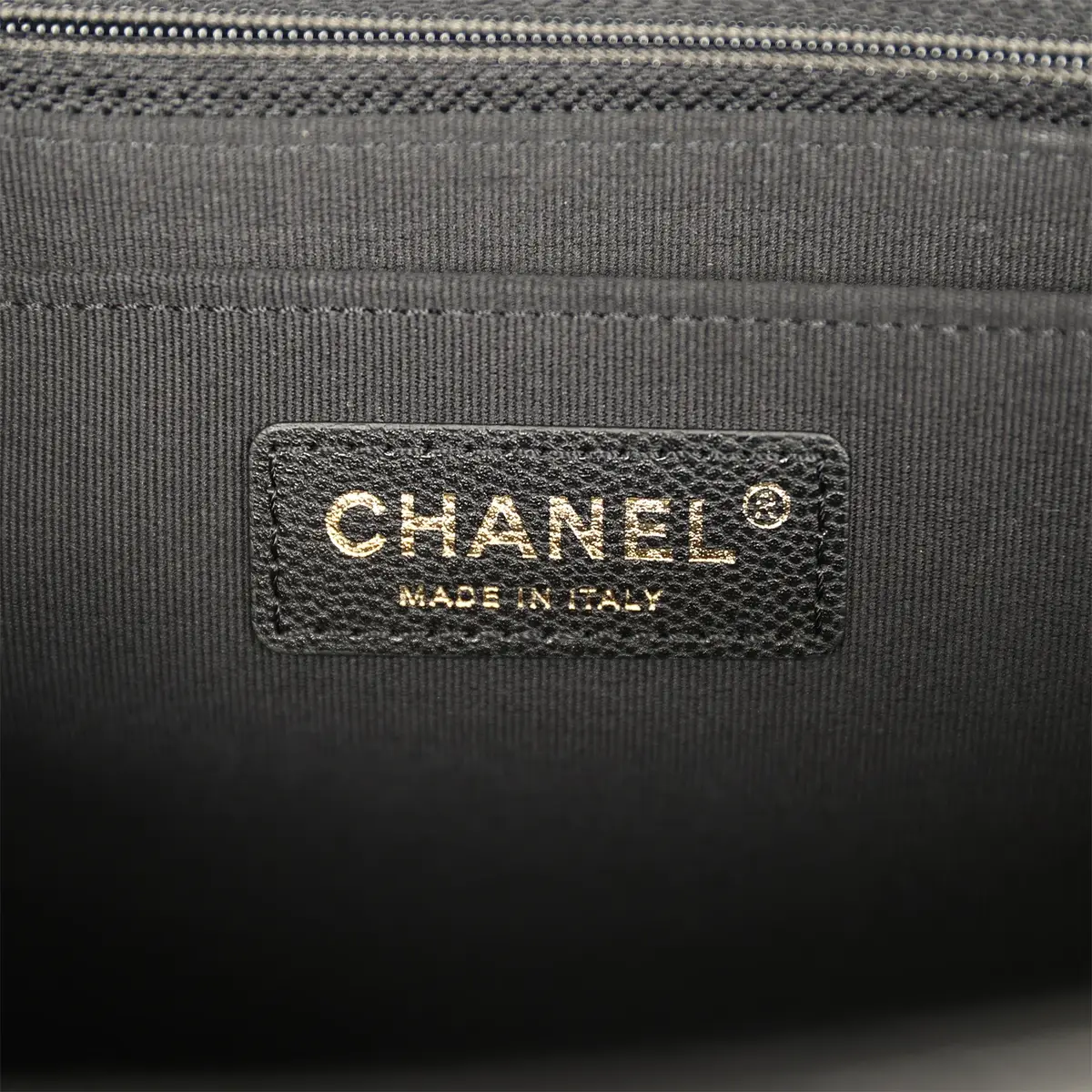 Chanel Chanel XXL Classic Single Flap Bag Black Shiny Caviar Light Gold Hardware | Thumbnail 9 Chanel Chanel XXL Classic Single Flap Bag Black Shiny Caviar Light Gold Hardware | Thumbnail 9