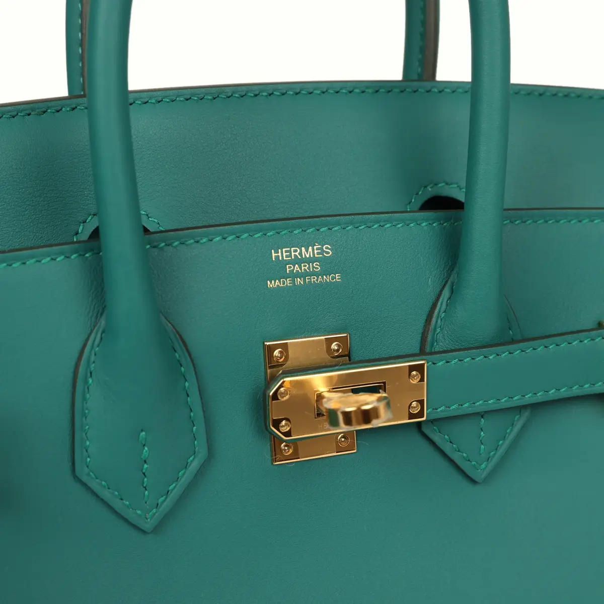 HERMÈS Hermes Birkin 25 Malachite Swift Gold Hardware | Thumbnail 7 HERMÈS Hermes Birkin 25 Malachite Swift Gold Hardware | Thumbnail 7
