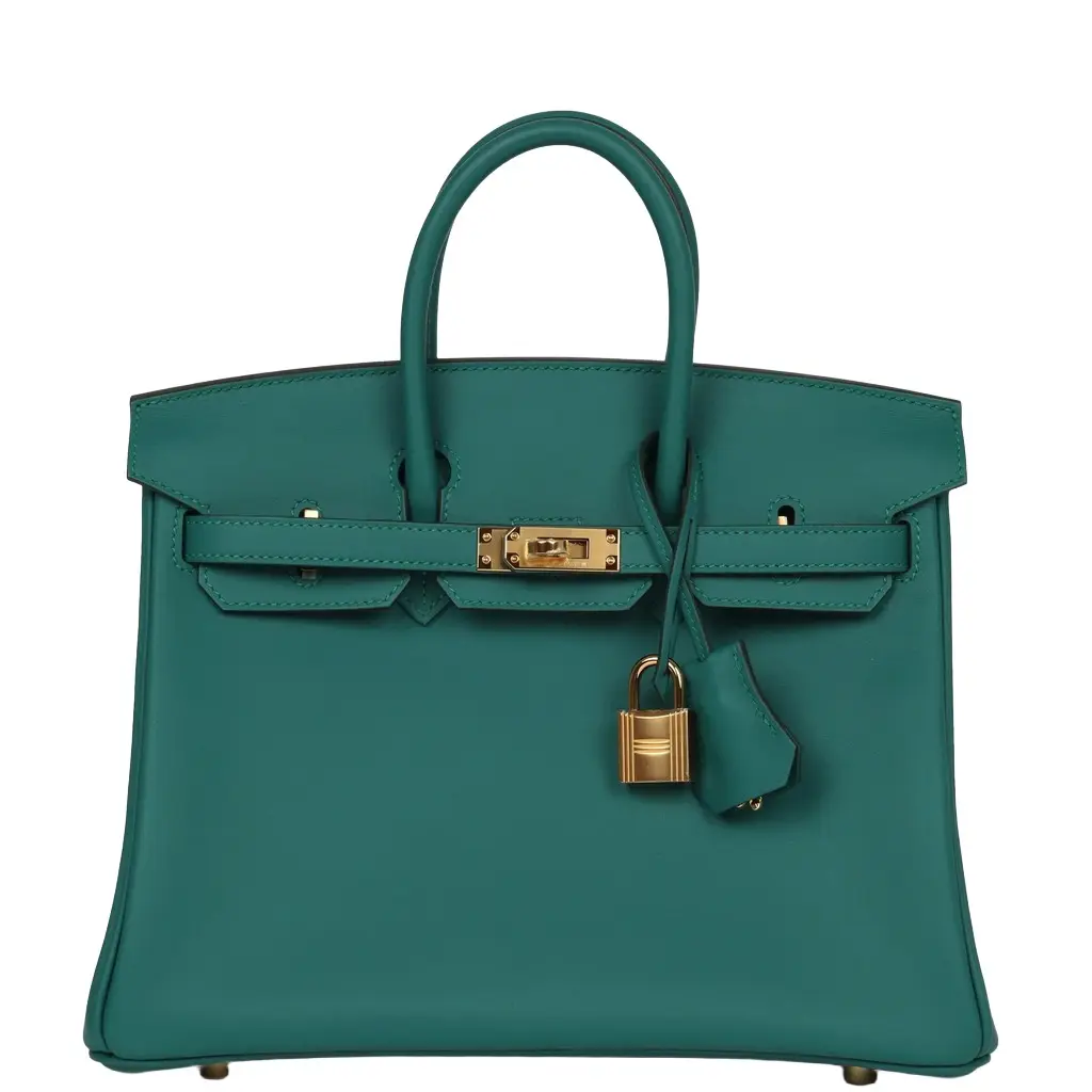 Hermes Birkin 25 Malachite Swift Gold Hardware Hermes Birkin 25 Malachite Swift Gold Hardware