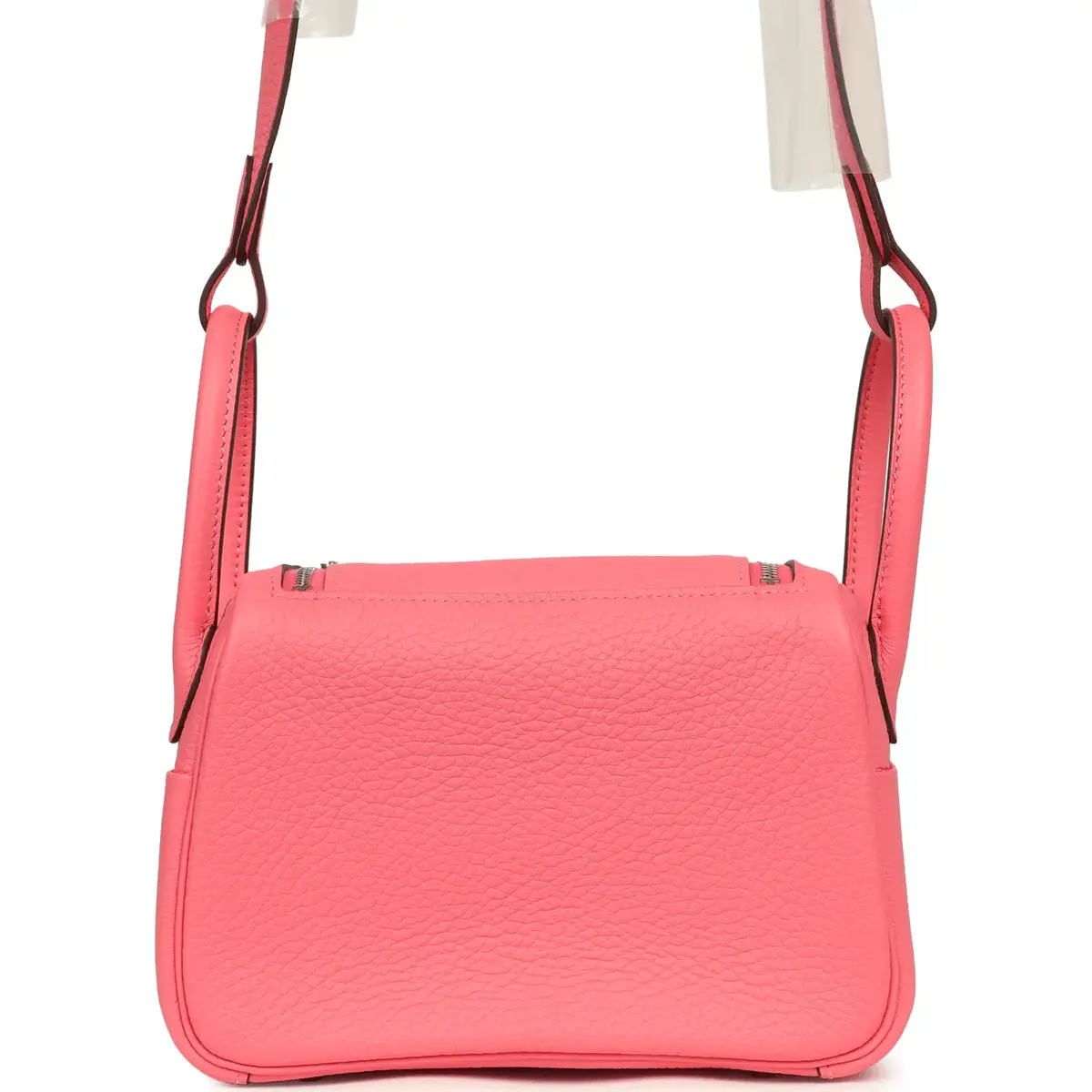 HERMÈS Hermes Mini Lindy II Rose Azalee Clemence Palladium Hardware | Thumbnail 4 HERMÈS Hermes Mini Lindy II Rose Azalee Clemence Palladium Hardware | Thumbnail 4