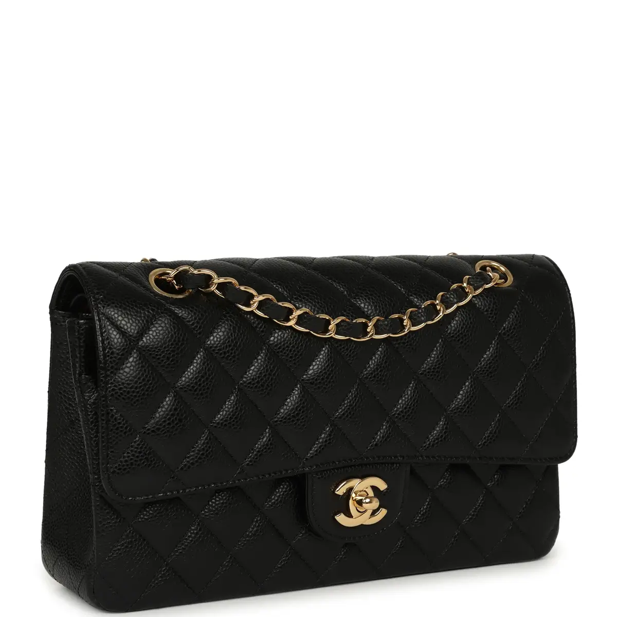 Chanel Pre-owned Chanel Medium Classic Double Flap Bag Black Caviar Gold Hardware | Thumbnail 2 Chanel Pre-owned Chanel Medium Classic Double Flap Bag Black Caviar Gold Hardware | Thumbnail 2