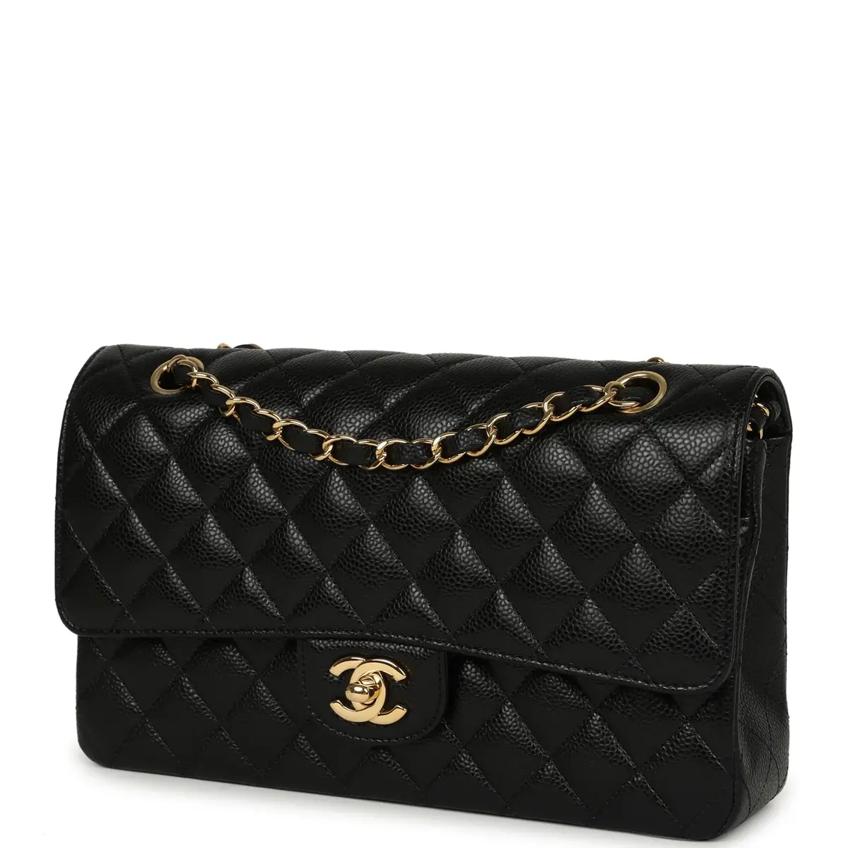 Chanel Pre-owned Chanel Medium Classic Double Flap Bag Black Caviar Gold Hardware | Thumbnail 5 Chanel Pre-owned Chanel Medium Classic Double Flap Bag Black Caviar Gold Hardware | Thumbnail 5