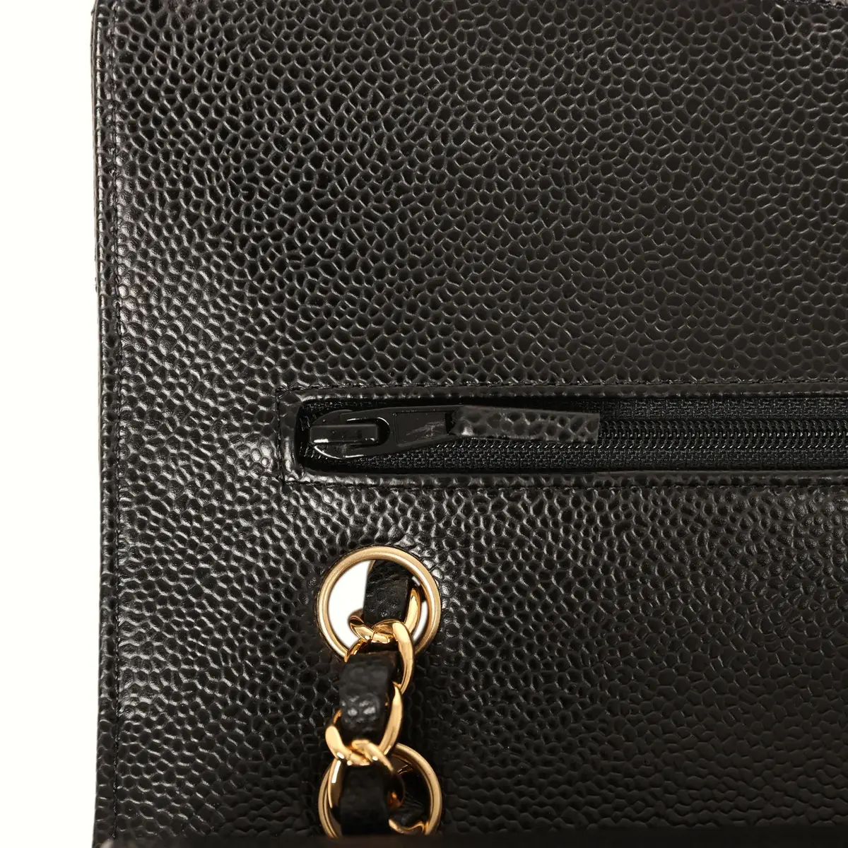 Chanel Pre-owned Chanel Medium Classic Double Flap Bag Black Caviar Gold Hardware | Thumbnail 8 Chanel Pre-owned Chanel Medium Classic Double Flap Bag Black Caviar Gold Hardware | Thumbnail 8