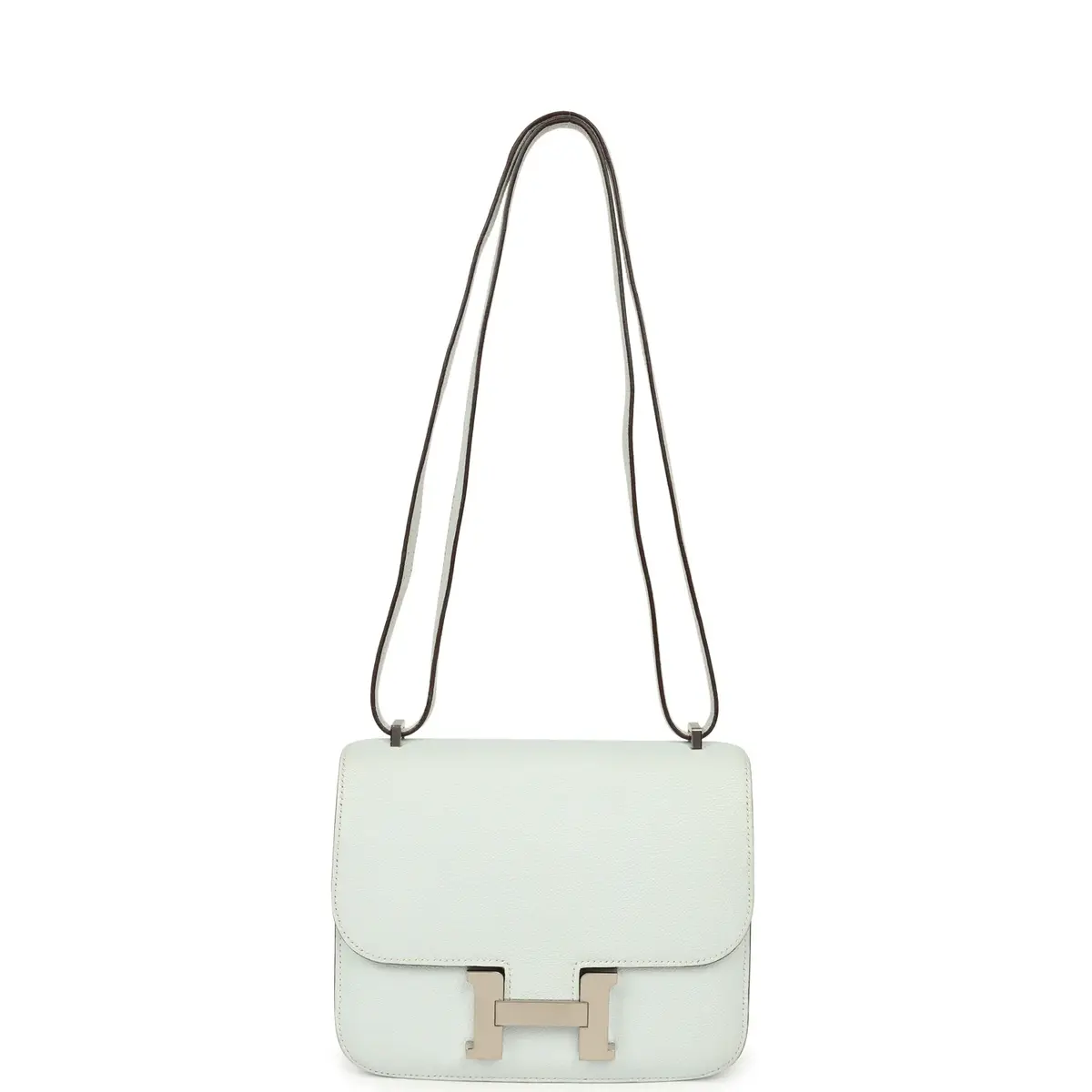 HERMÈS Pre-owned Hermes Constance 18 Bleu Brume Chevre Mysore Palladium Hardware | Thumbnail 7 HERMÈS Pre-owned Hermes Constance 18 Bleu Brume Chevre Mysore Palladium Hardware | Thumbnail 7