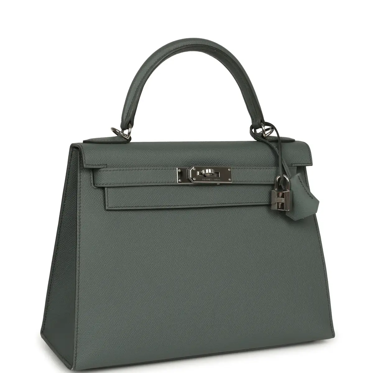 HERMÈS Pre-owned Hermes Kelly Sellier 28 Vert Amande Epsom Palladium Hardware | Thumbnail 2 HERMÈS Pre-owned Hermes Kelly Sellier 28 Vert Amande Epsom Palladium Hardware | Thumbnail 2