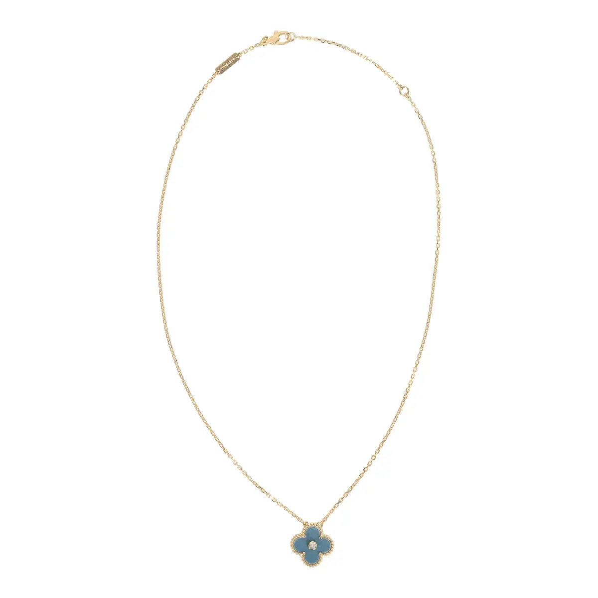 Van Cleef & Arpels Van Cleef & Arpels 2026 Holiday Vintage Alhambra Pendant Necklace Blue Grey Sevres Porcelain 18K Yellow Gold & Diamonds | Thumbnail 5 Van Cleef & Arpels Van Cleef & Arpels 2026 Holiday Vintage Alhambra Pendant Necklace Blue Grey Sevres Porcelain 18K Yellow Gold & Diamonds | Thumbnail 5