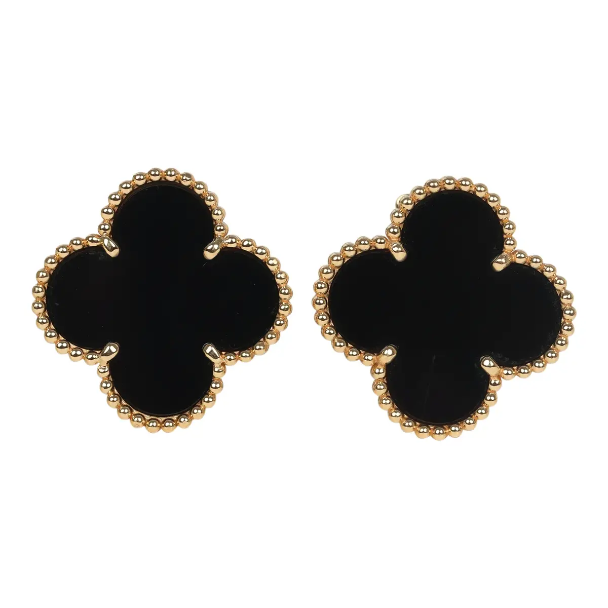 Van Cleef & Arpels Van Cleef & Arpels Magic Alhambra Onyx Earrings 18K Yellow Gold | Thumbnail 3 Van Cleef & Arpels Van Cleef & Arpels Magic Alhambra Onyx Earrings 18K Yellow Gold | Thumbnail 3