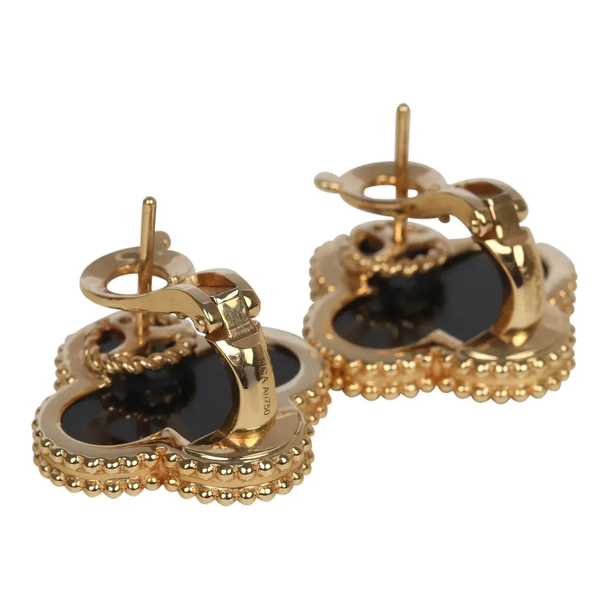Van Cleef & Arpels Van Cleef & Arpels Magic Alhambra Onyx Earrings 18K Yellow Gold | Thumbnail 4 Van Cleef & Arpels Van Cleef & Arpels Magic Alhambra Onyx Earrings 18K Yellow Gold | Thumbnail 4