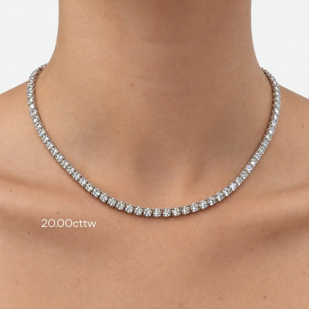 Stephanie Gottlieb Lab Grown Diamond Round Tennis Necklace | Thumbnail 5 Stephanie Gottlieb Lab Grown Diamond Round Tennis Necklace | Thumbnail 5