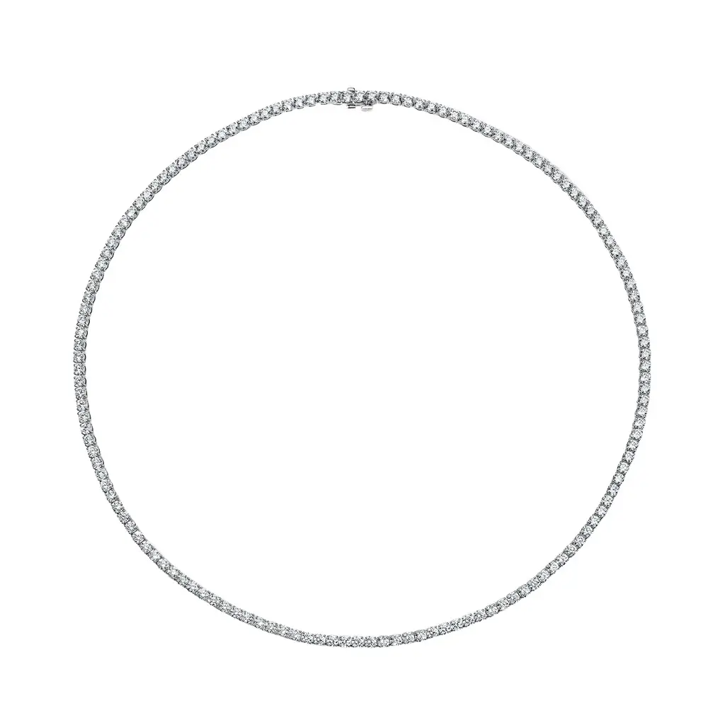 Stephanie Gottlieb Lab Grown Diamond Round Tennis Necklace