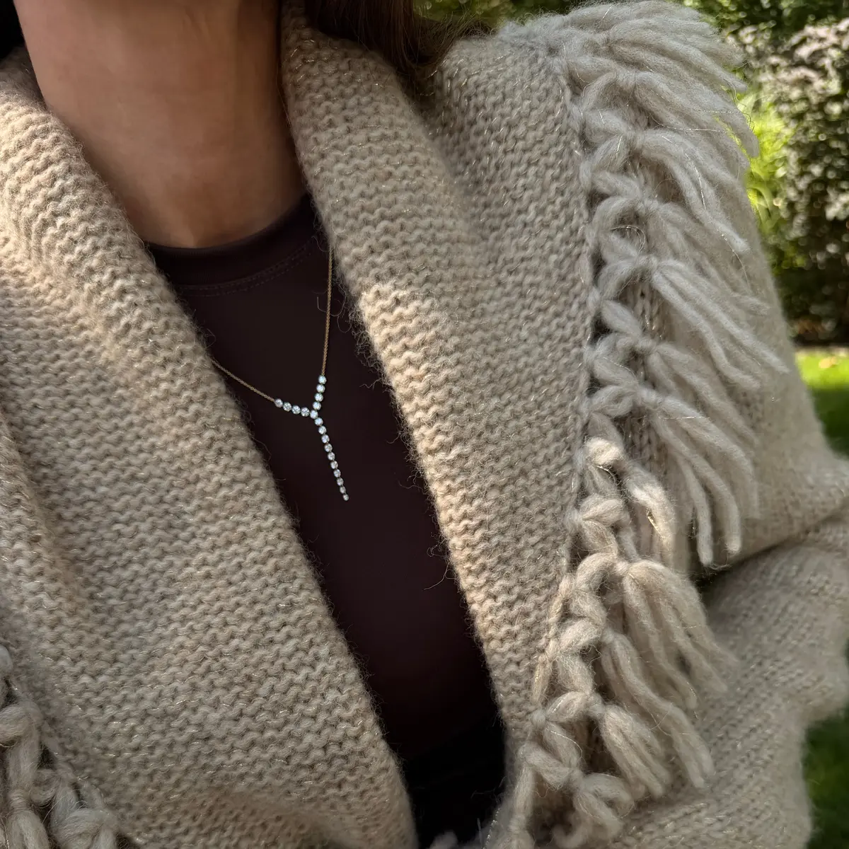 Stephanie Gottlieb Lola Lab Grown Drilled Diamond Lariat Necklace | Thumbnail 3 Stephanie Gottlieb Lola Lab Grown Drilled Diamond Lariat Necklace | Thumbnail 3