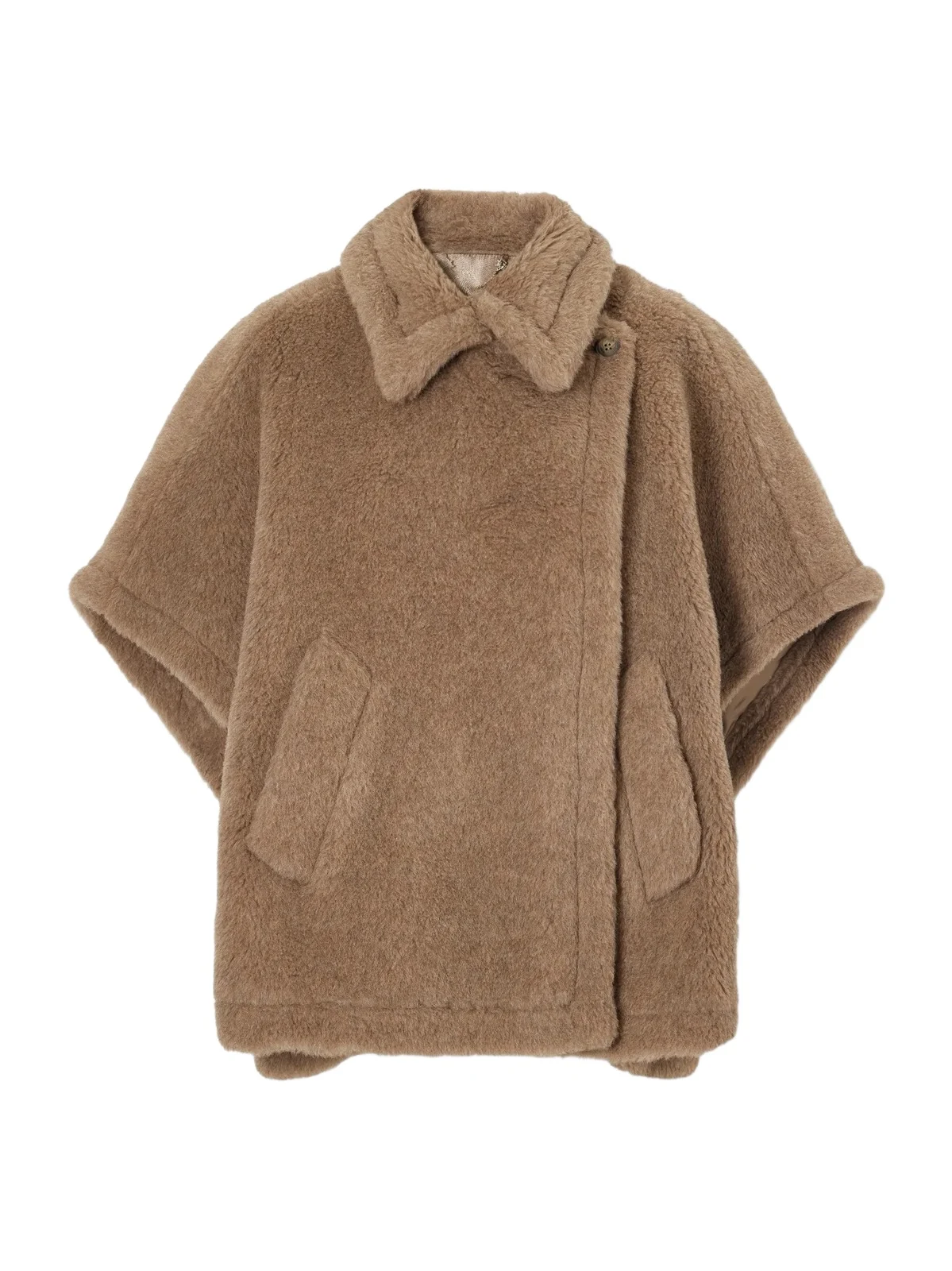 Max Mara Alpaca, Cashmere And Silk-blend Cape - Brown