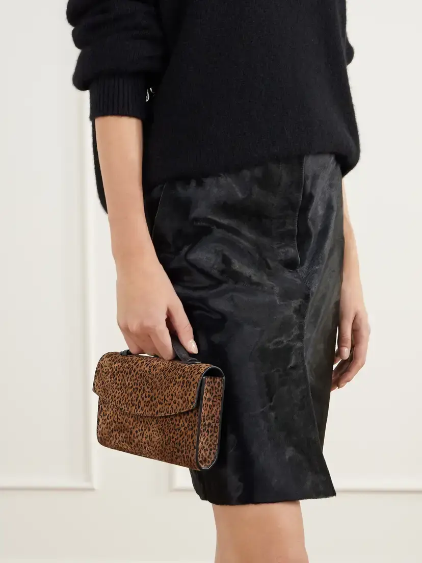 Hunting Season Leather-trimmed Leopard-print Suede Top-handle Bag | Thumbnail 2 Hunting Season Leather-trimmed Leopard-print Suede Top-handle Bag | Thumbnail 2