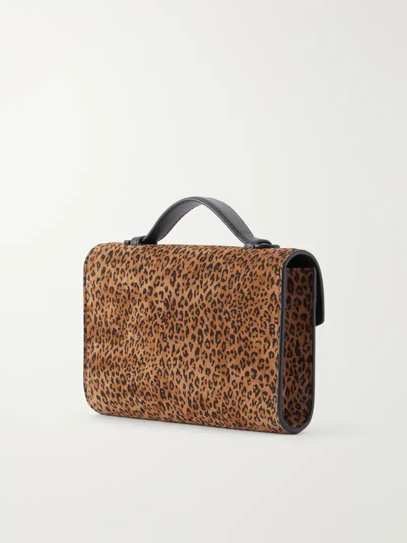 Hunting Season Leather-trimmed Leopard-print Suede Top-handle Bag | Thumbnail 4 Hunting Season Leather-trimmed Leopard-print Suede Top-handle Bag | Thumbnail 4