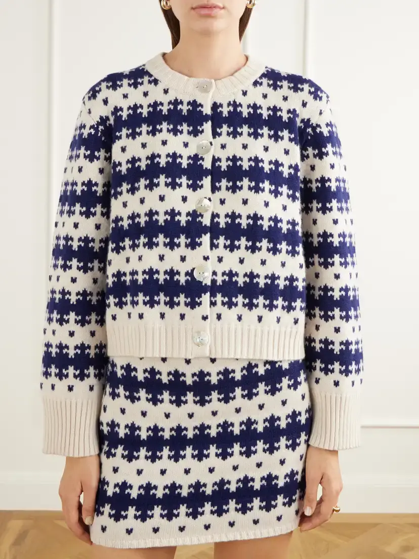 Calle Del Mar Royal Fair Isle Cashmere Cardigan | Thumbnail 3 Calle Del Mar Royal Fair Isle Cashmere Cardigan | Thumbnail 3