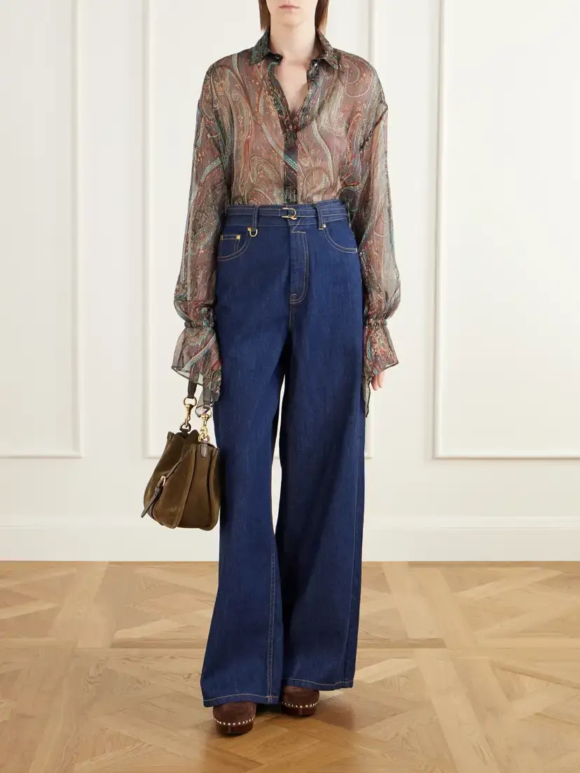 Etro Ruffled Paisley-print Silk-blend Chiffon Blouse | Thumbnail 2