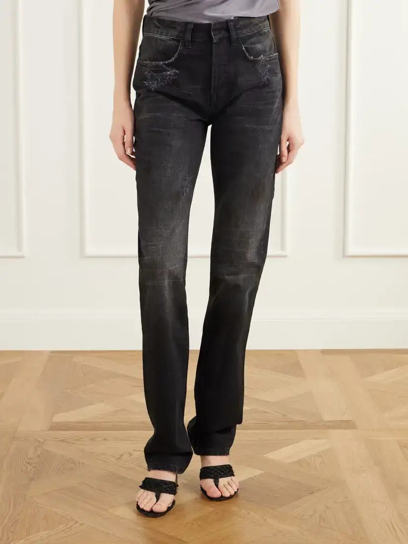 AARON ESH Washed Mid-rise Straight-leg Jeans | Thumbnail 3 AARON ESH Washed Mid-rise Straight-leg Jeans | Thumbnail 3
