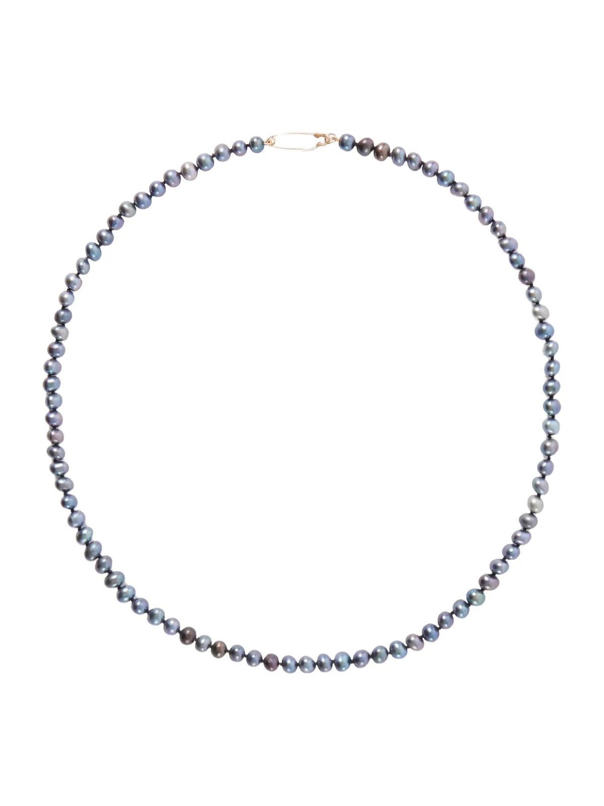 Loren Stewart Black Pearl Safety Pin 14-karat Gold And Pearls Necklace