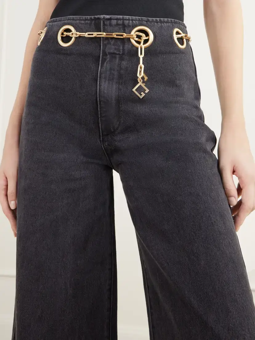Cult Gaia Sydney Embellished Low-rise Flared Jeans | Thumbnail 5 Cult Gaia Sydney Embellished Low-rise Flared Jeans | Thumbnail 5