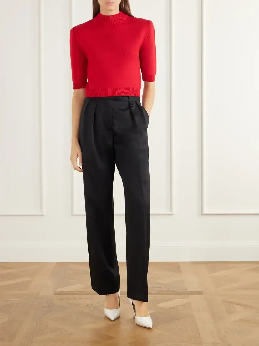 Willy Chavarria Chavela Cropped Wool Sweater | Thumbnail 2 Willy Chavarria Chavela Cropped Wool Sweater | Thumbnail 2