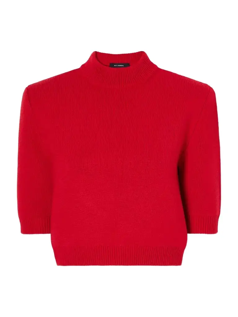 Willy Chavarria Chavela Cropped Wool Sweater