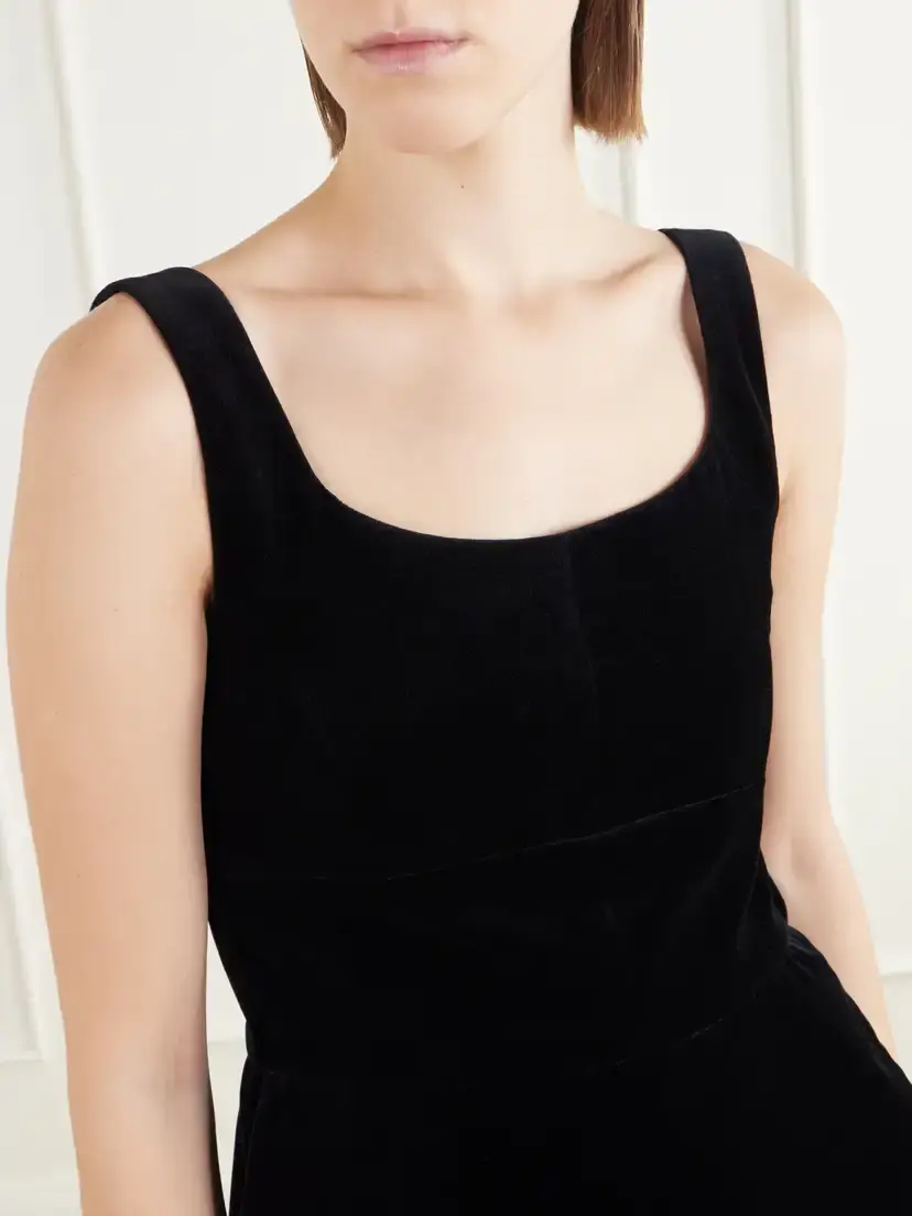 LIBEROWE Peplum Cotton-velvet Bustier Top | Thumbnail 4 LIBEROWE Peplum Cotton-velvet Bustier Top | Thumbnail 4