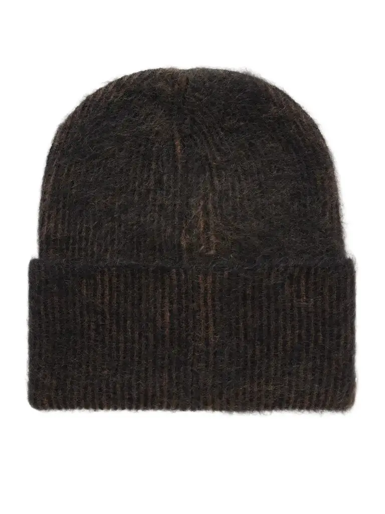 Brushed Ribbed Mohair-blend Beanie Brushed Ribbed Mohair-blend Beanie