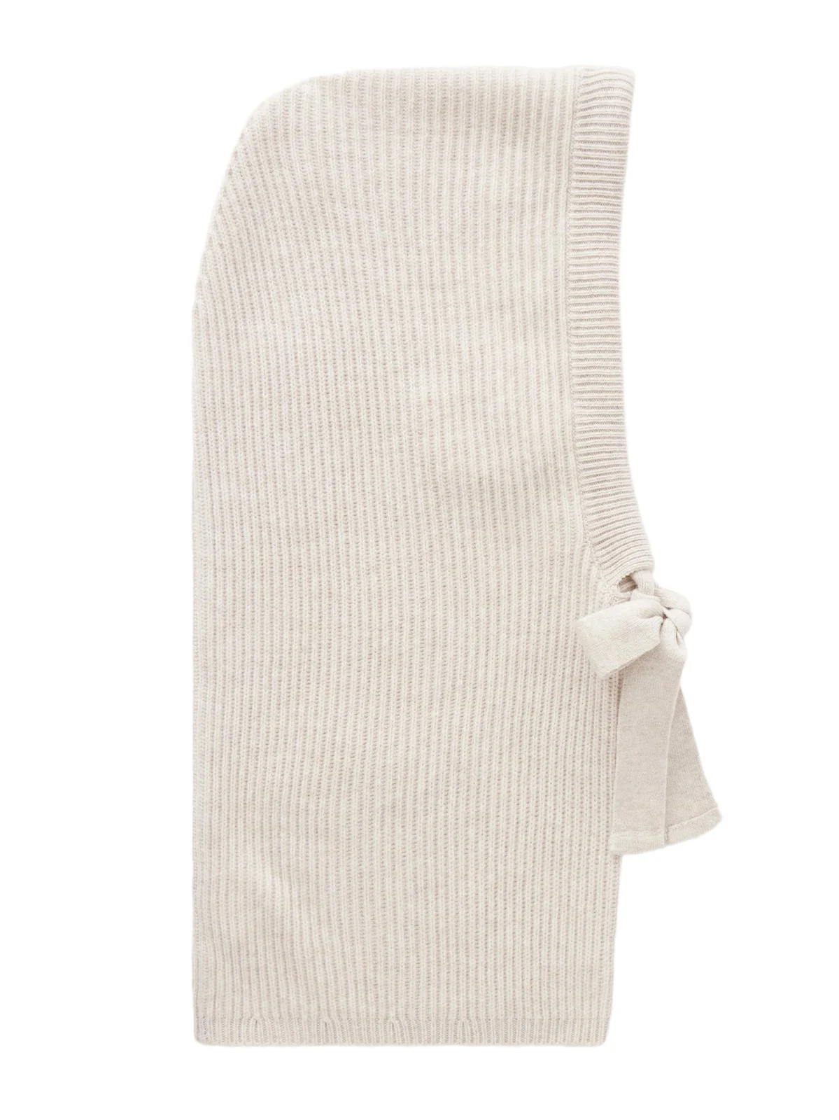 Drawstring Ribbed Cashmere Snood