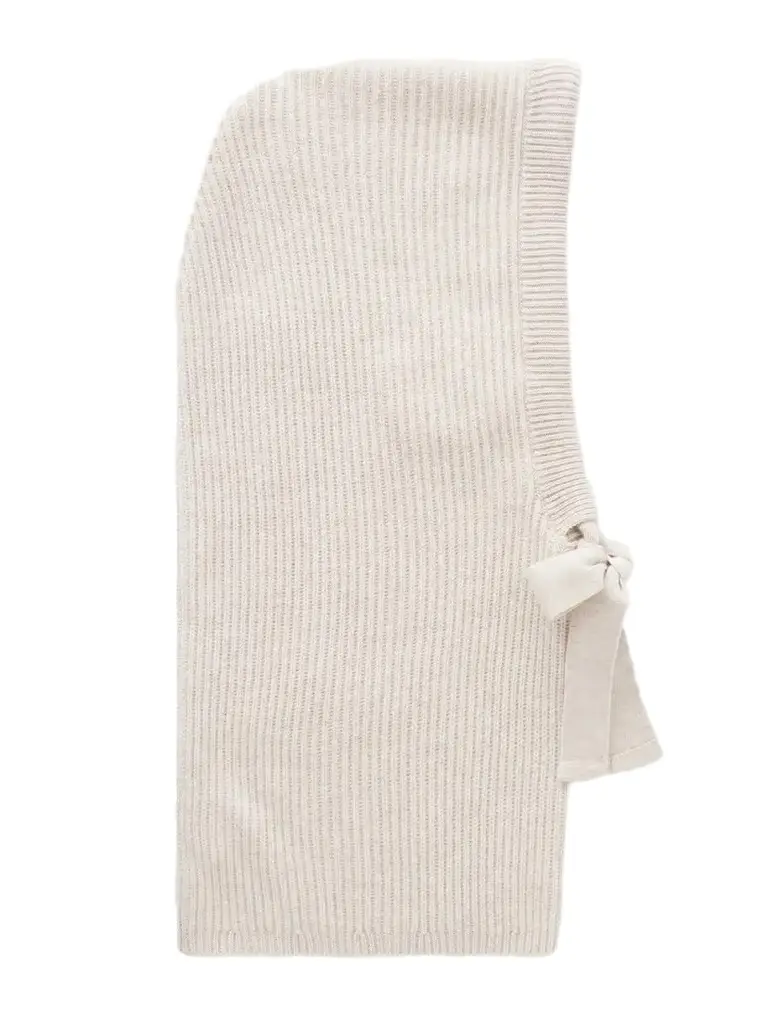 Drawstring Ribbed Cashmere Snood Drawstring Ribbed Cashmere Snood