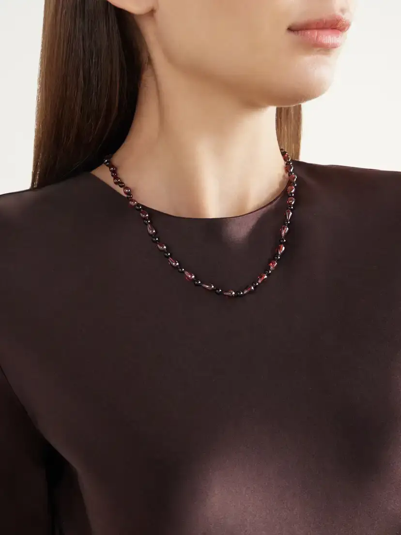 Loren Stewart Sable 14-karat Gold Garnet And Agate Necklace - Burgundy | Thumbnail 2 Loren Stewart Sable 14-karat Gold Garnet And Agate Necklace - Burgundy | Thumbnail 2