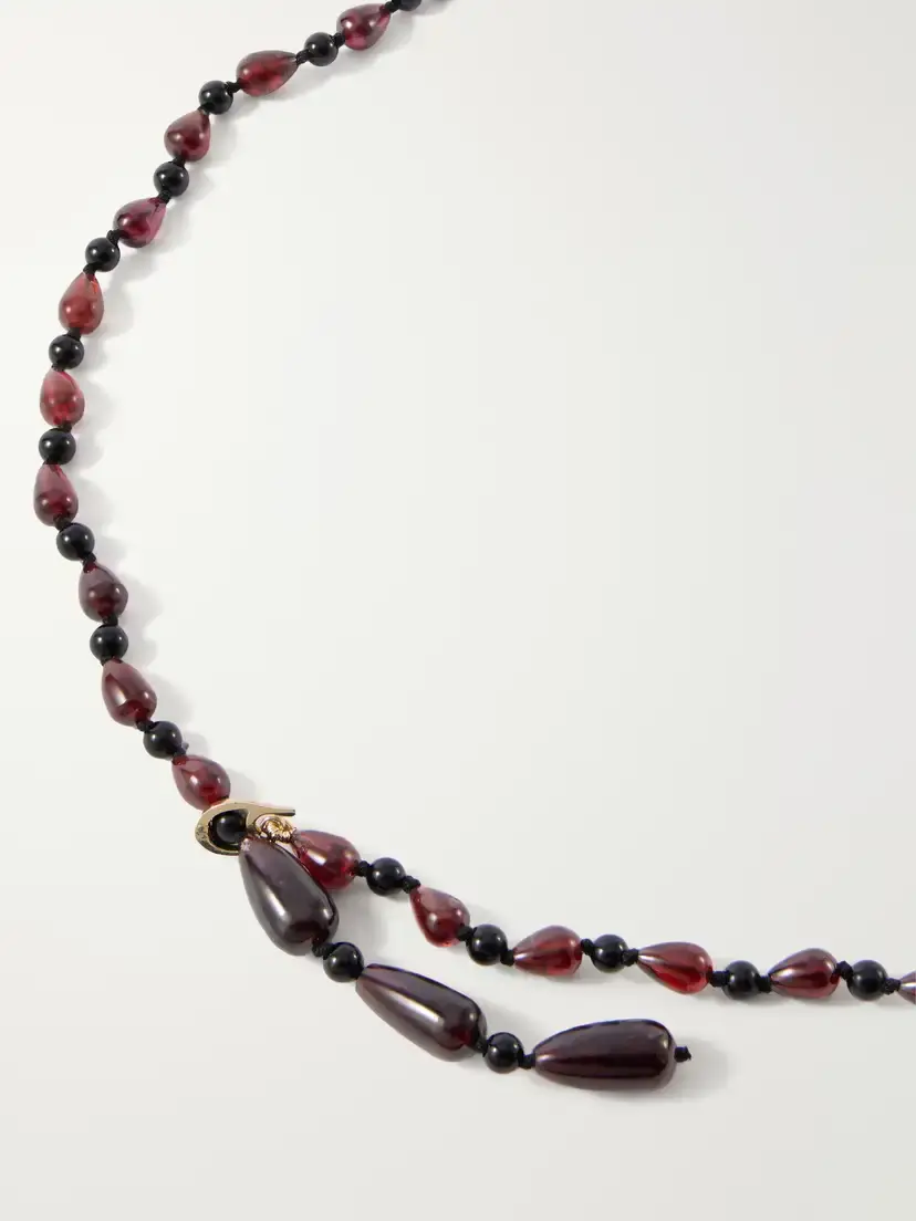 Loren Stewart Sable 14-karat Gold Garnet And Agate Necklace - Burgundy | Thumbnail 3 Loren Stewart Sable 14-karat Gold Garnet And Agate Necklace - Burgundy | Thumbnail 3