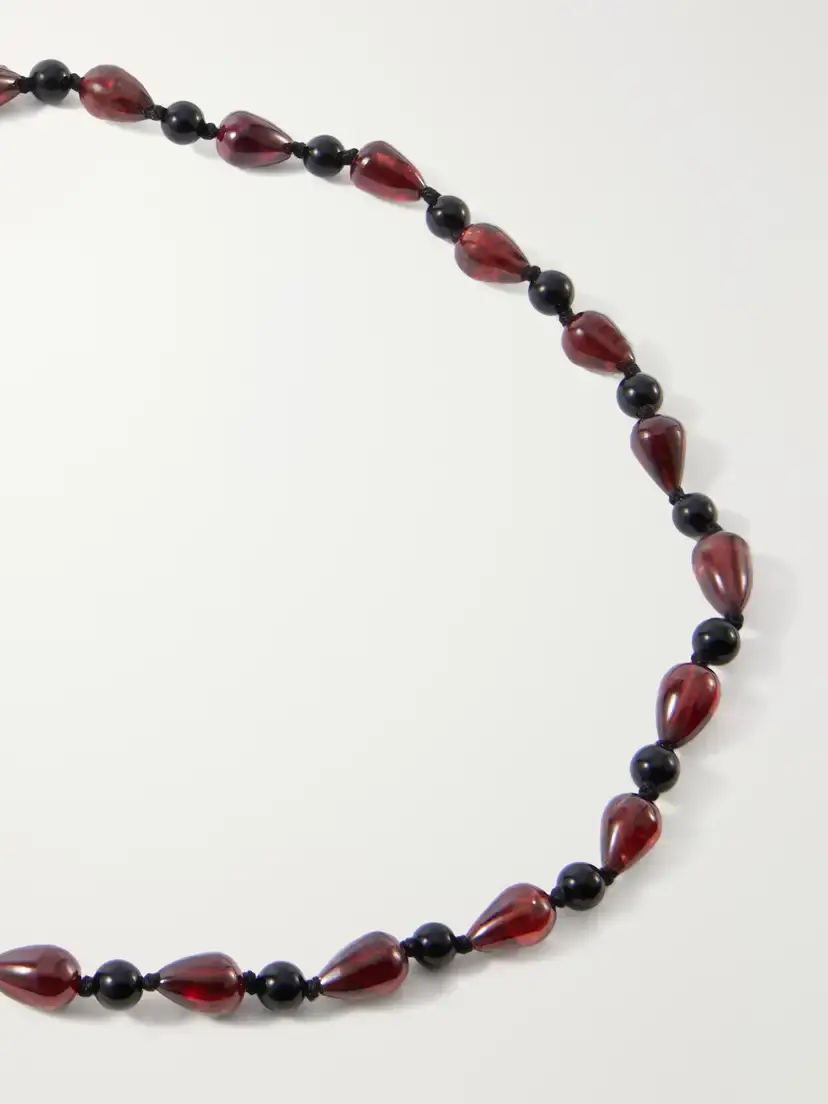 Loren Stewart Sable 14-karat Gold Garnet And Agate Necklace - Burgundy | Thumbnail 4 Loren Stewart Sable 14-karat Gold Garnet And Agate Necklace - Burgundy | Thumbnail 4