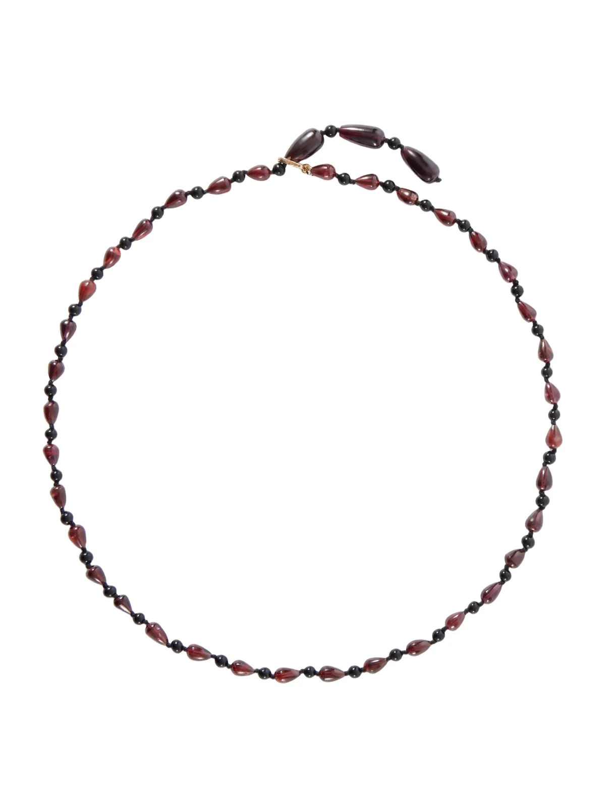 Loren Stewart Sable 14-karat Gold Garnet And Agate Necklace - Burgundy