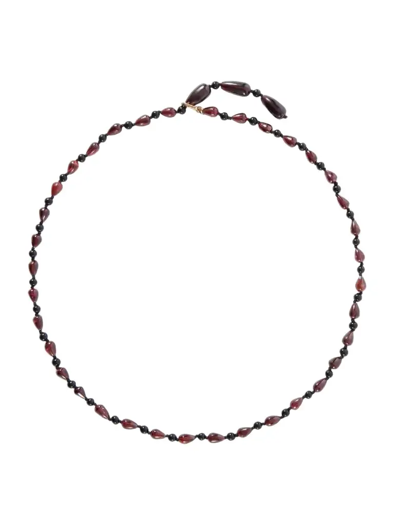 Loren Stewart Sable 14-karat Gold Garnet And Agate Necklace - Burgundy