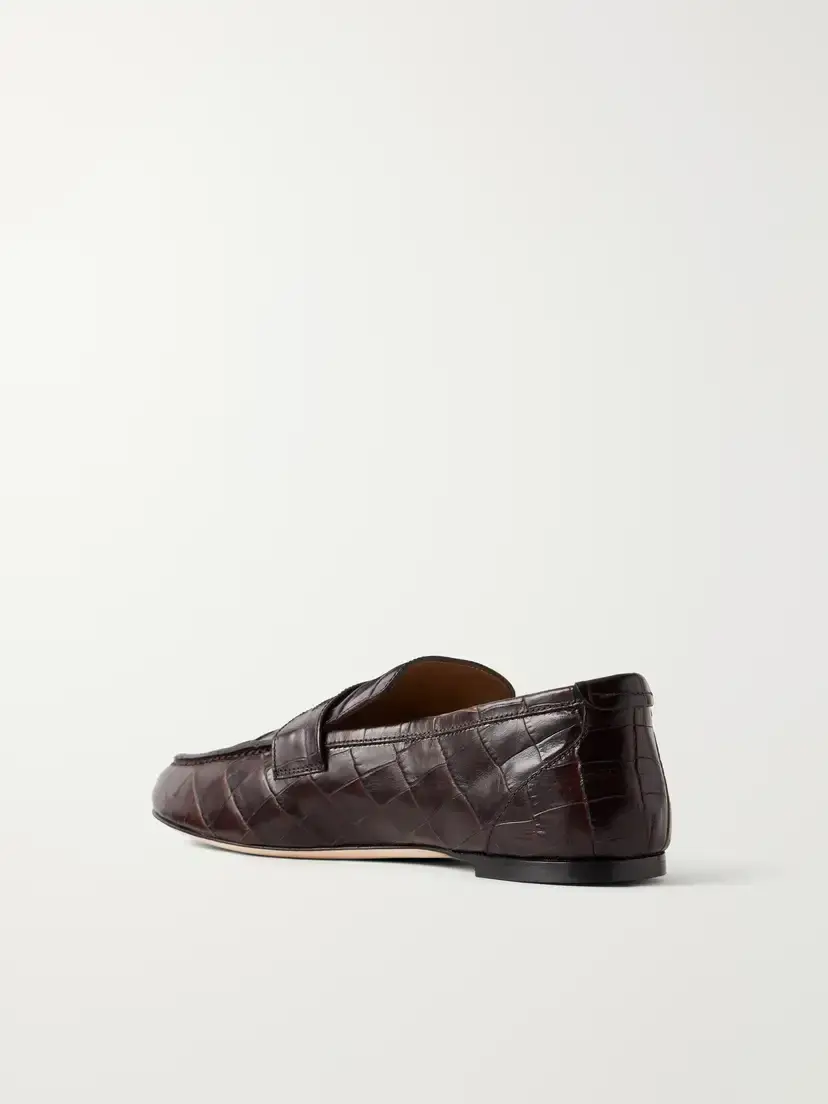 Jamie Haller The Penny Croc-effect Leather Loafers | Thumbnail 3 Jamie Haller The Penny Croc-effect Leather Loafers | Thumbnail 3