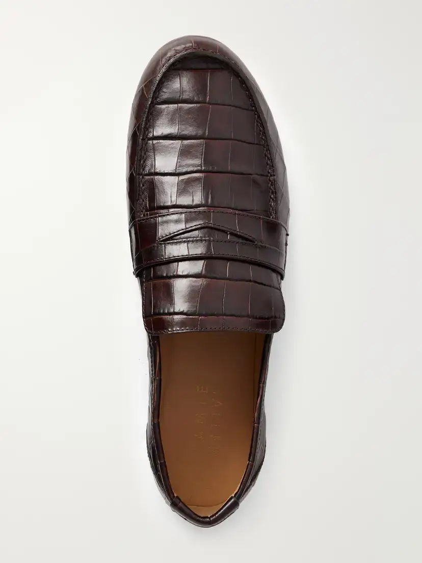 Jamie Haller The Penny Croc-effect Leather Loafers | Thumbnail 6 Jamie Haller The Penny Croc-effect Leather Loafers | Thumbnail 6