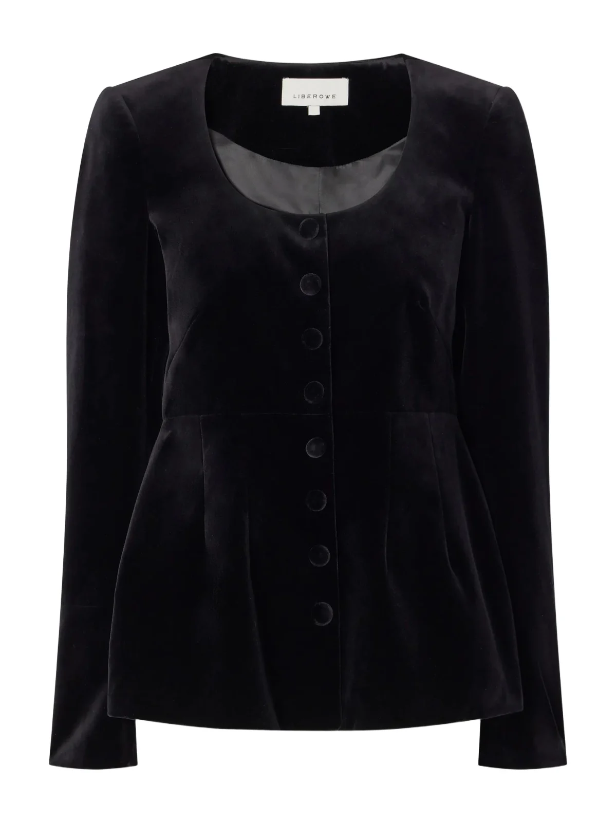 LIBEROWE Amber Darted Cotton-velvet Blouse