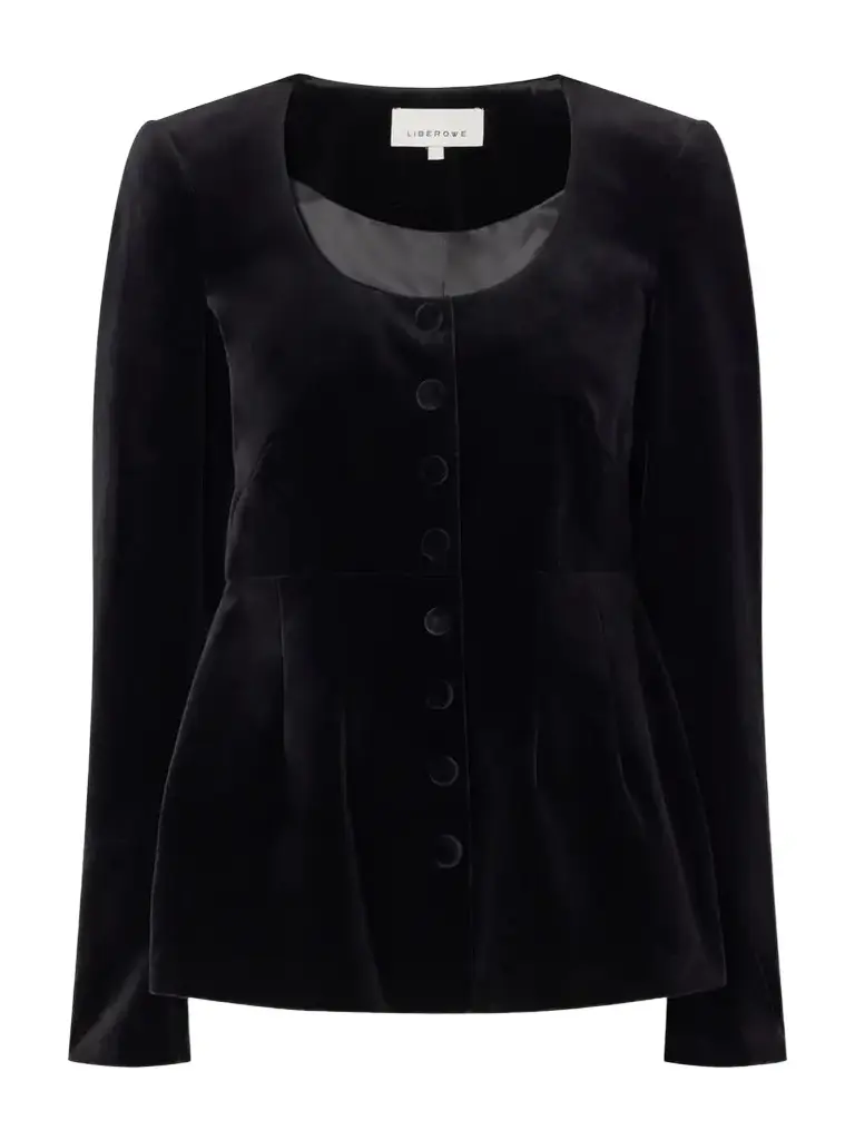 Amber Darted Cotton-velvet Blouse Amber Darted Cotton-velvet Blouse