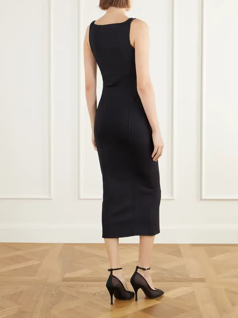 Alaïa Stretch-jersey Midi Dress | Thumbnail 3 Alaïa Stretch-jersey Midi Dress | Thumbnail 3
