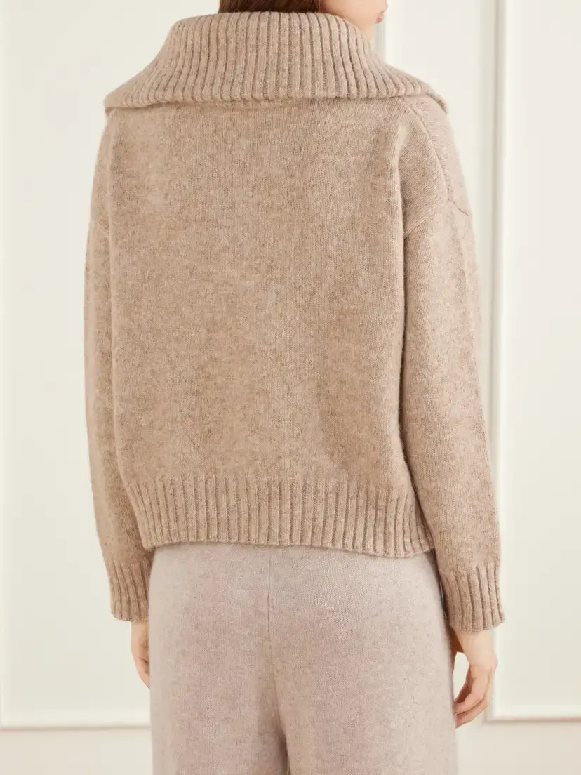 James Perse Alpaca-blend Polo Sweater | Thumbnail 3 James Perse Alpaca-blend Polo Sweater | Thumbnail 3