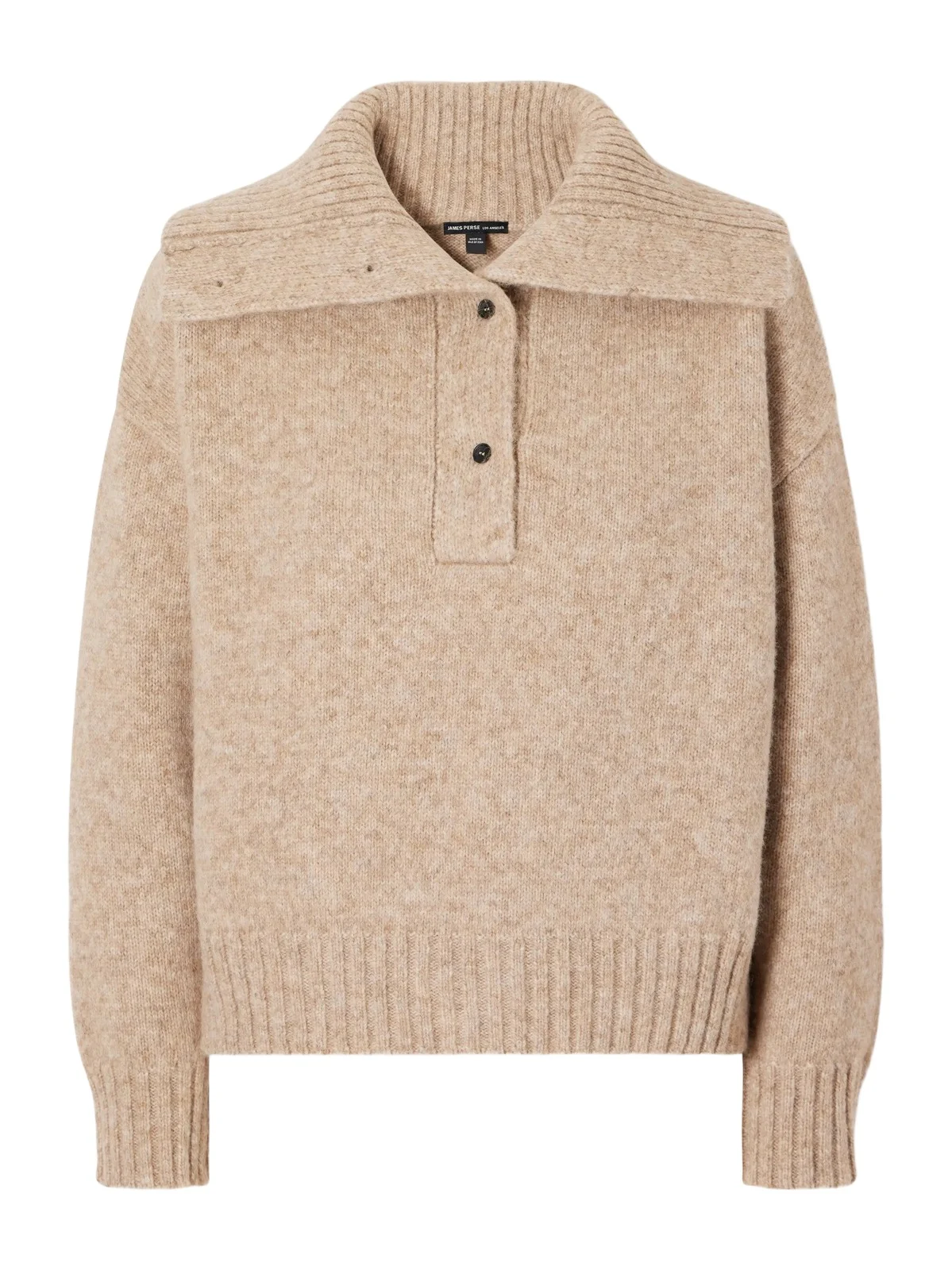 James Perse Alpaca-blend Polo Sweater