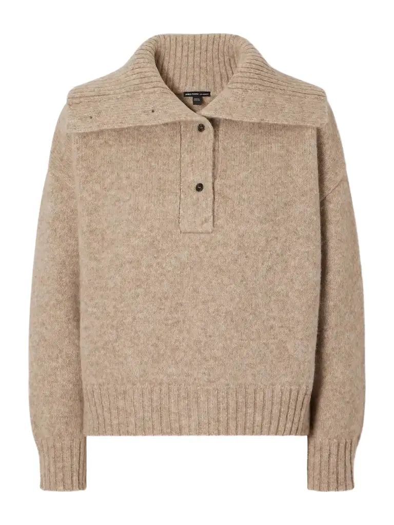 Alpaca-blend Polo Sweater Alpaca-blend Polo Sweater