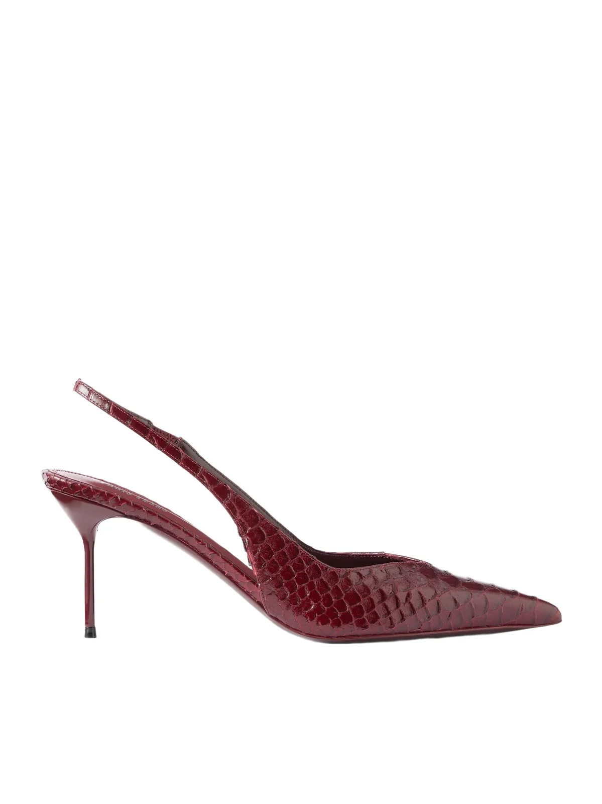 Lidia 70 Snake-effect Leather Slingback Pumps Lidia 70 Snake-effect Leather Slingback Pumps