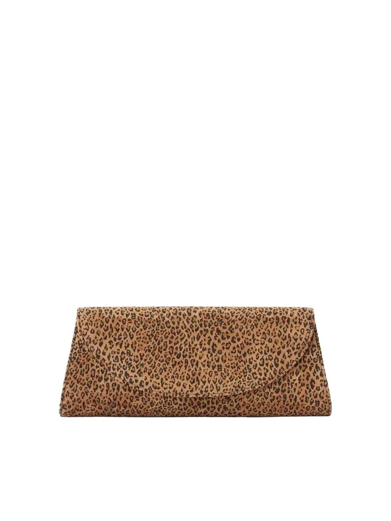 Hunting Season The Opera Leopard-print Suede Clutch