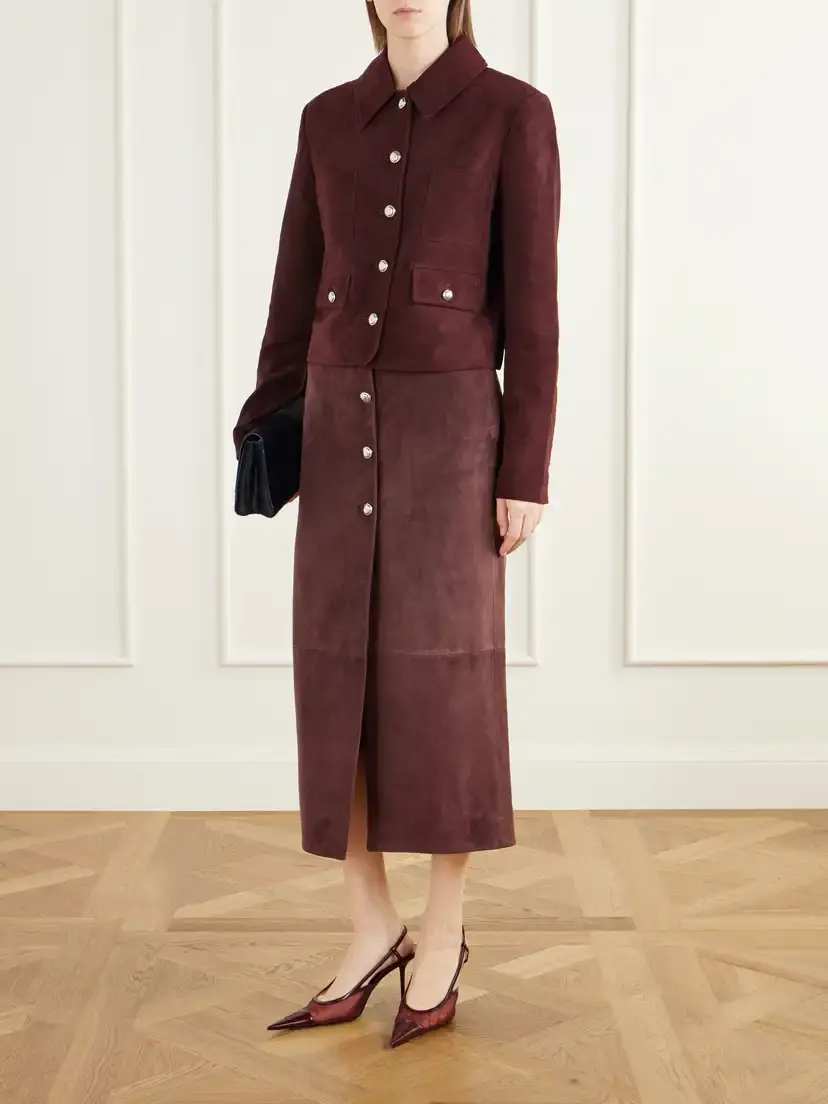 Altuzarra Astley Cropped Suede Jacket | Thumbnail 2 Altuzarra Astley Cropped Suede Jacket | Thumbnail 2