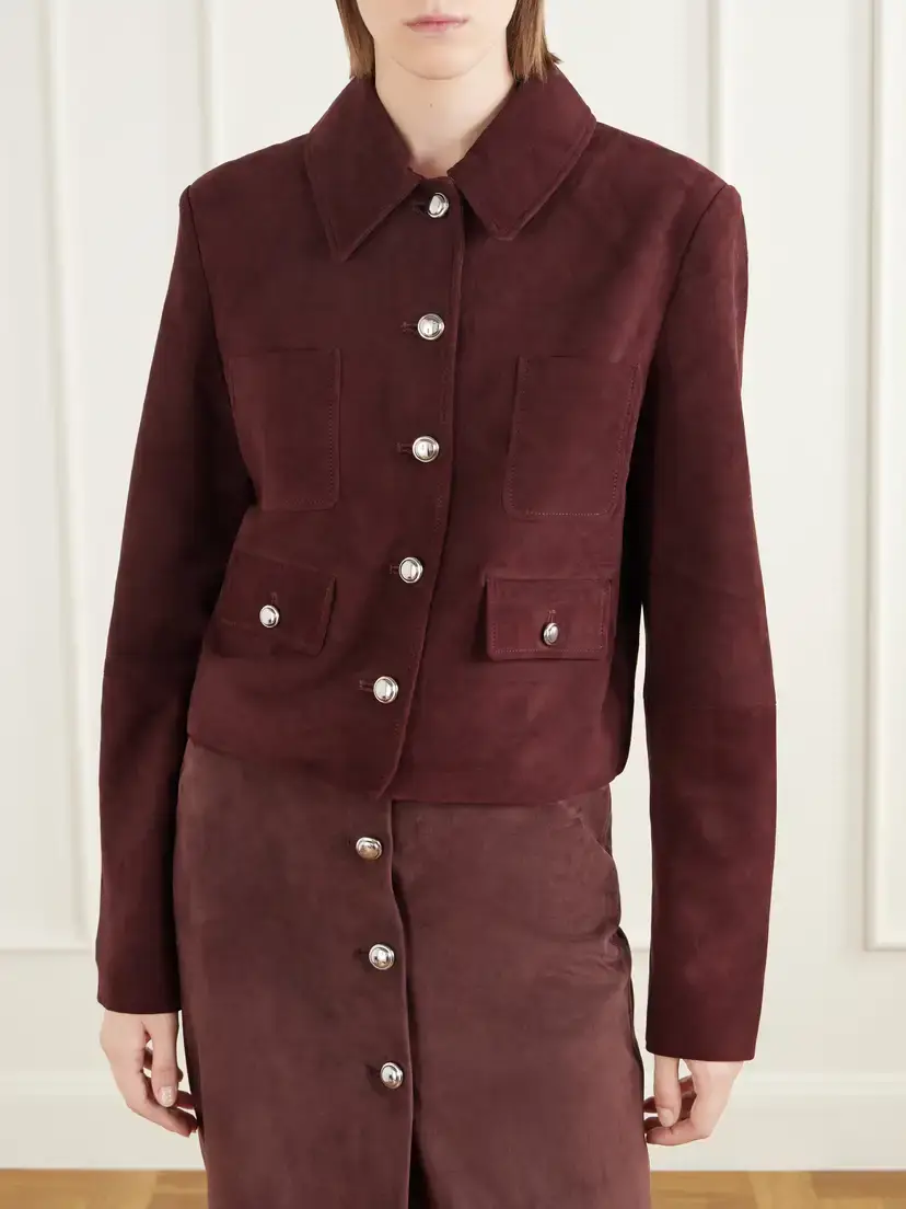 Altuzarra Astley Cropped Suede Jacket | Thumbnail 3 Altuzarra Astley Cropped Suede Jacket | Thumbnail 3